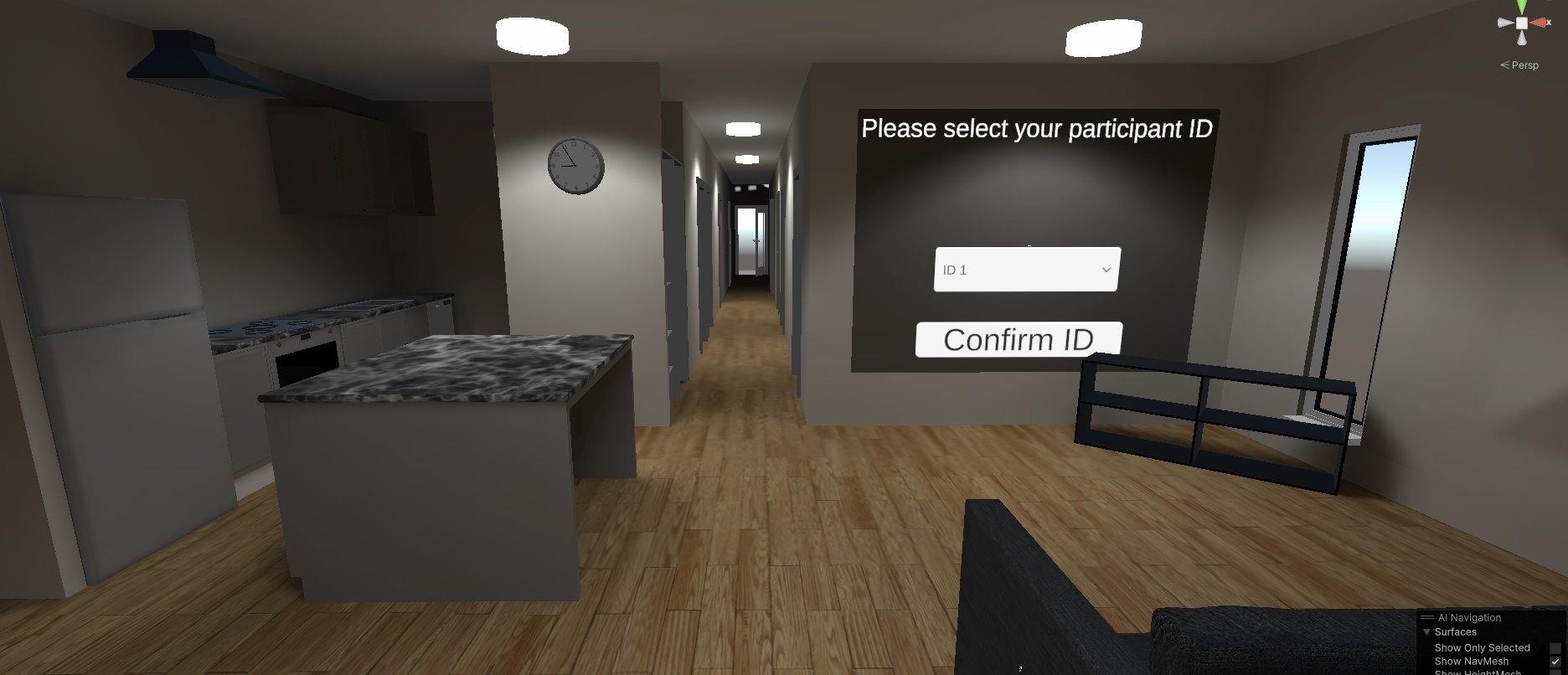 Virtual home environment with participant ID selection